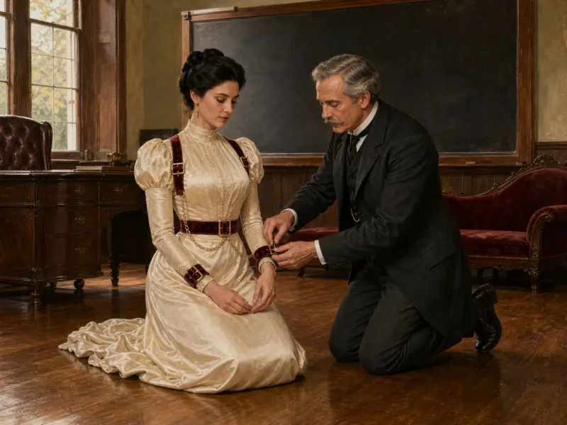 The Audience with the Marquis attending in the Victorian schoolroom.