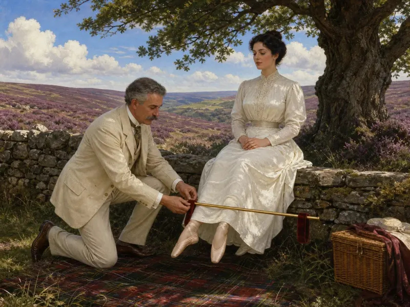 The seated spreader bar position with the Marquis attending on the Yorkshire moors.
